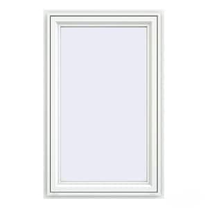 29.5 in. x 47.5 in. V-4500 Series White Vinyl Left-Handed Casement Window with Fiberglass Mesh Screen
