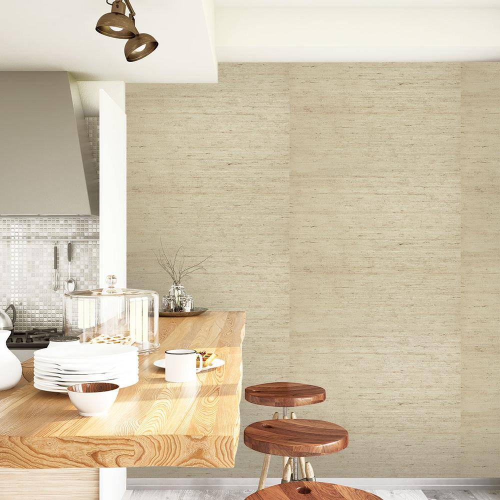 Arrowroot Weave Natural Grasscloth Textured Wallpaper Roll