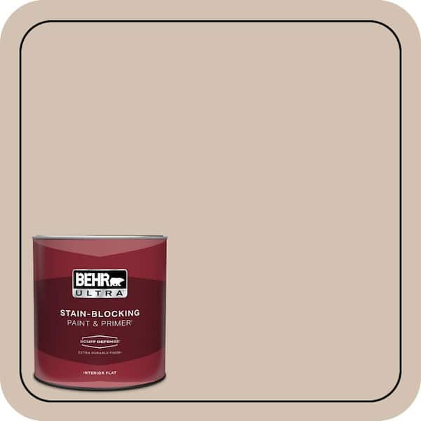 BEHR ULTRA 1 qt. #QE-11 Autumn Haze Extra Durable Flat Interior Paint & Primer