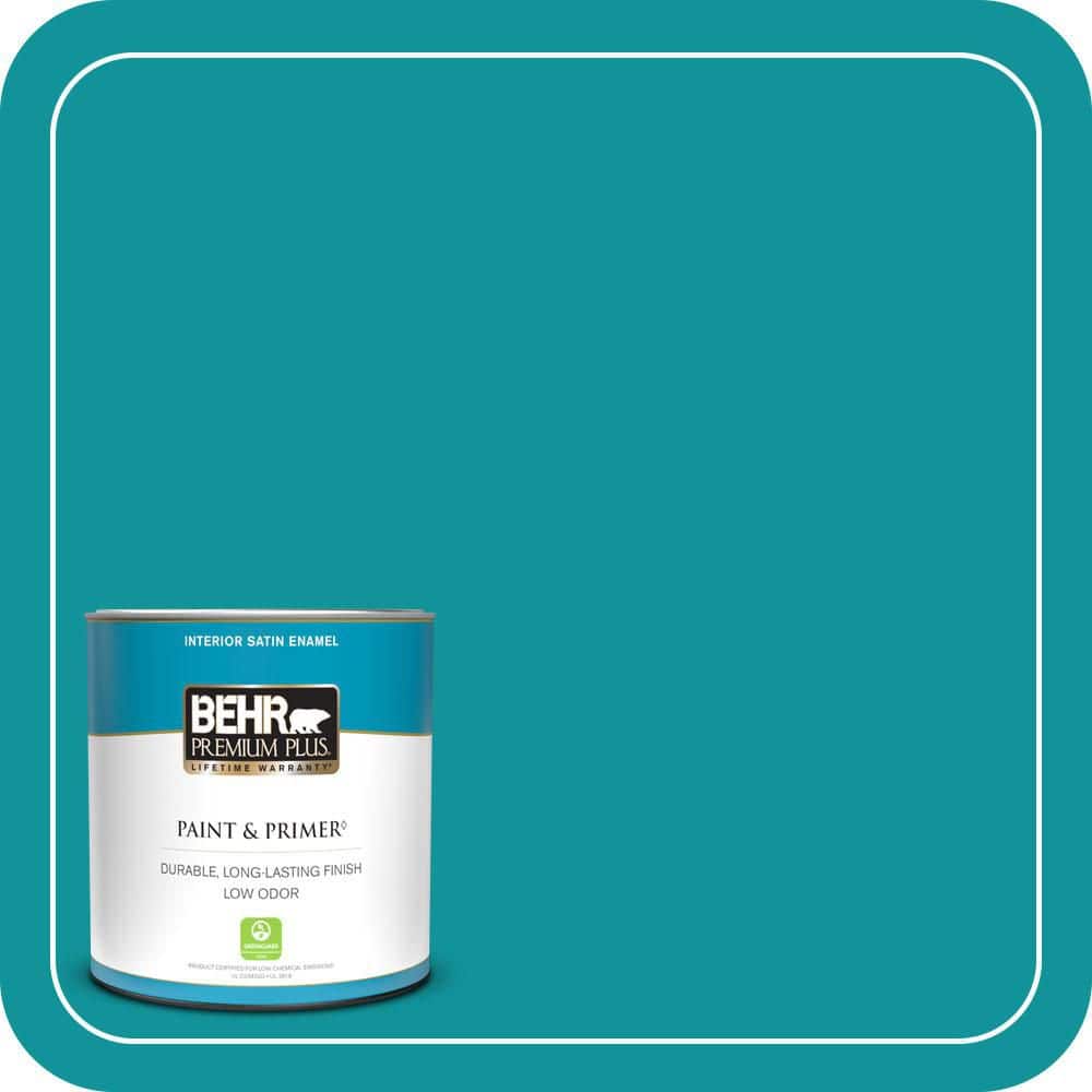 1 qt. #500B-6 Peacock Feather Satin Enamel Low Odor Interior Paint & Primer price history on PriceWatchPro