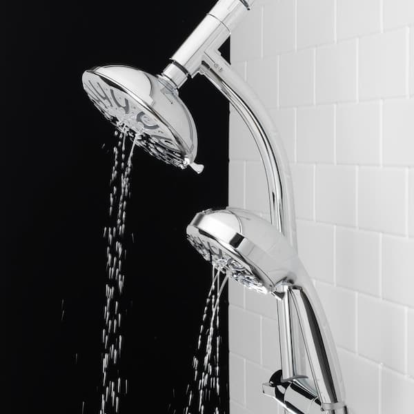 Glacier Bay 6-Spray Wall Bar Raincan Showerhead with 6-Spray