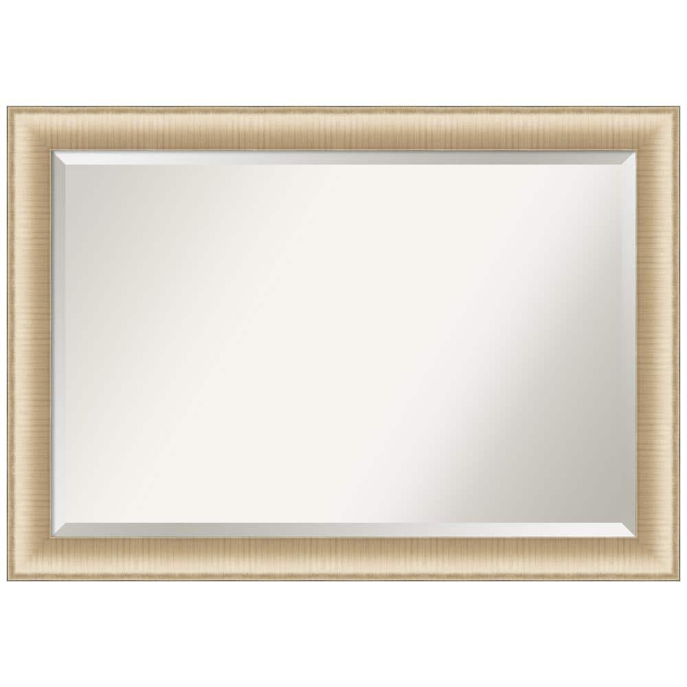 Elegant Brushed Honey Gold 41"x29" Rectangular Wall Mirror