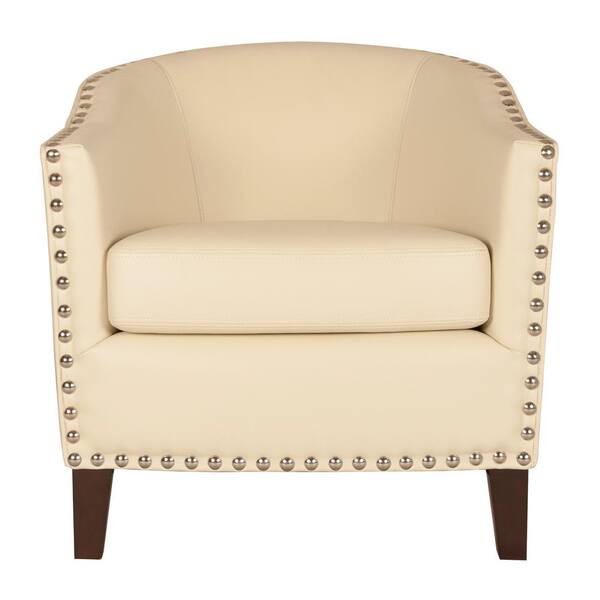 Home Decorators Collection More Ivory Bonded Leather Club Arm Chair