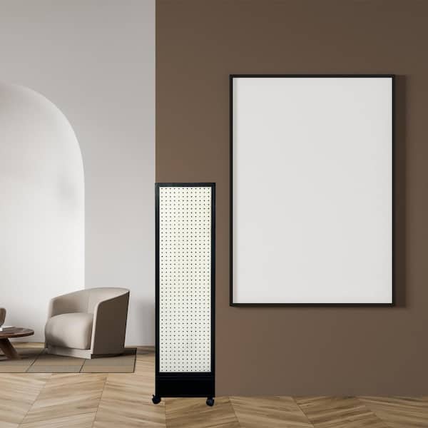 Afoxsos 4-Sided Rotating Pegboard Display Stand, MDF and