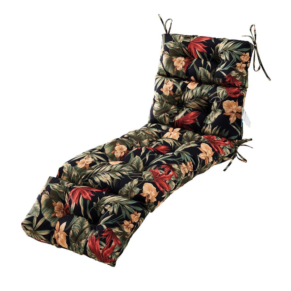 ARTPLAN 72 in. x 22 in. x 4 in. Outdoor Chaise Lounge Cushions Wicker ...