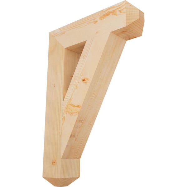 Ekena Millwork 5.5 in. x 38 in. x 26 in. Douglas Fir Traditional Craftsman Smooth Bracket