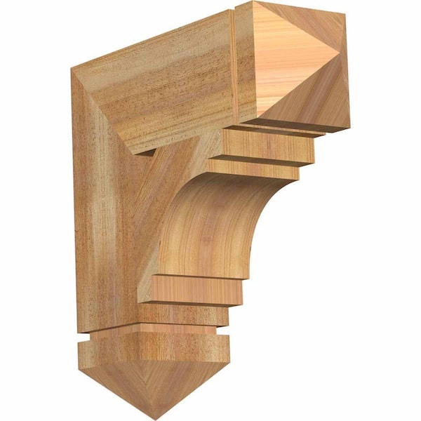 Ekena Millwork 6 in. x 20 in. x 20 in. Western Red Cedar Merced Arts and Crafts Rough Sawn