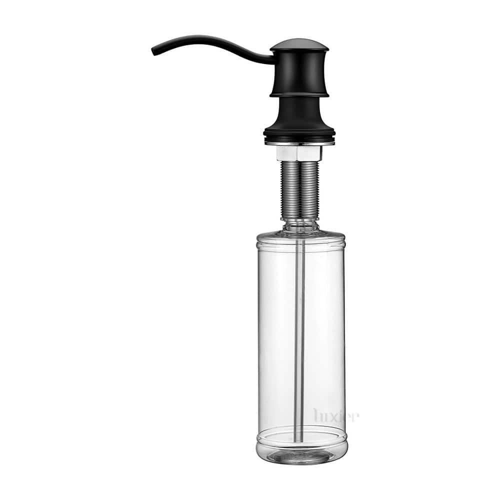 Matte Black Brass Kitchen Soap and Lotion Dispenser