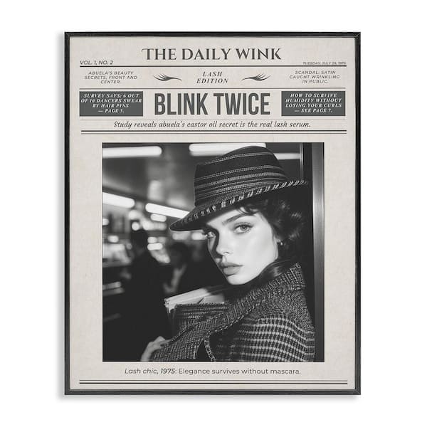 The Daily Wink Magazine by A Barefoot Stylist Black Framed Giclee Culture Art Print 20 in. x 16 in.