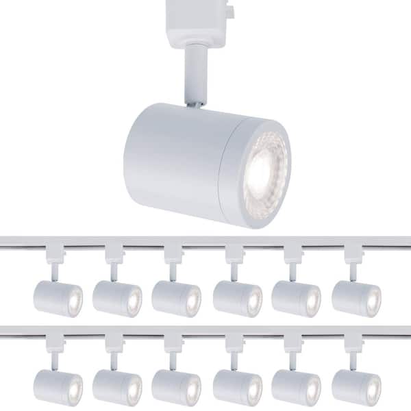 WAC Lighting Charge 1-Light White LED Line Voltage Track Head, 3000K for H Track (12-Pack)