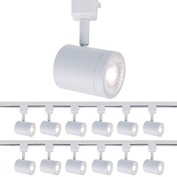 Charge 1-Light White LED Line Voltage Track Head, 3000K for H Track (12-Pack)