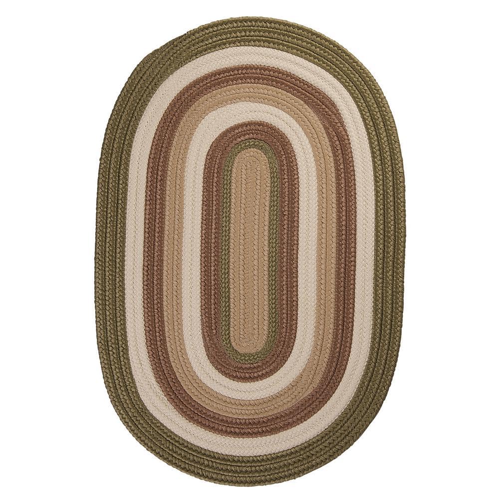 Frontier Green 2 ft. x 3 ft. Oval Braided Area Rug price history on PriceWatchPro