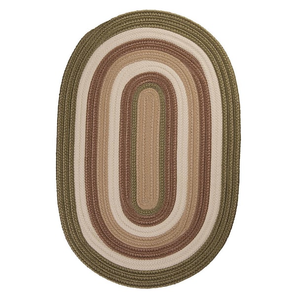 Home Decorators Collection Frontier Green 2 ft. x 3 ft. Oval Braided Area Rug