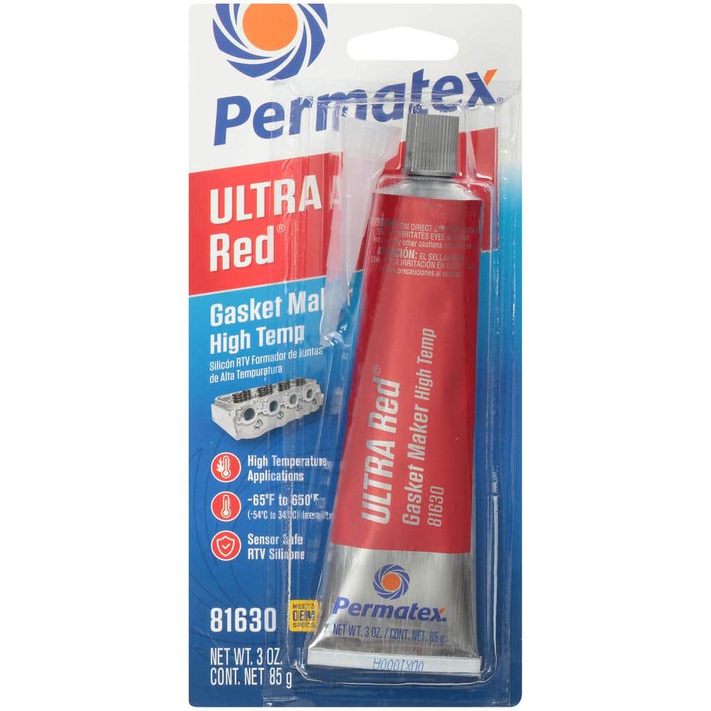 Permatex Oz High Temp Red Rtv Silicone Gasket Maker The Home Depot