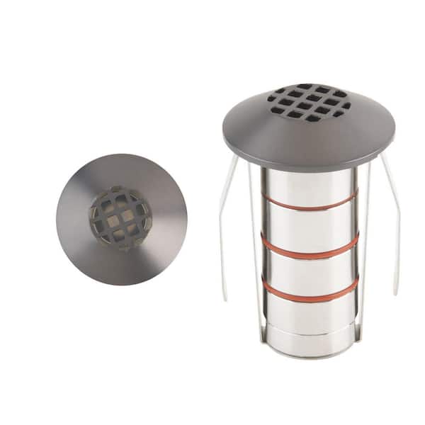 WAC LANDSCAPE Low Voltage 37 Lumens Bronze Stainless Steel Hardwired Integrated LED Weather Resistant in Ground Well Light 2700K