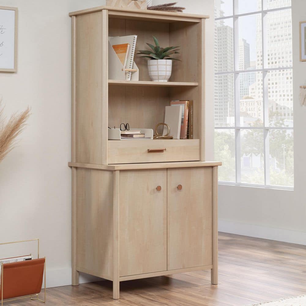 Natural Maple 36" Library Hutch with Adjustable Shelf