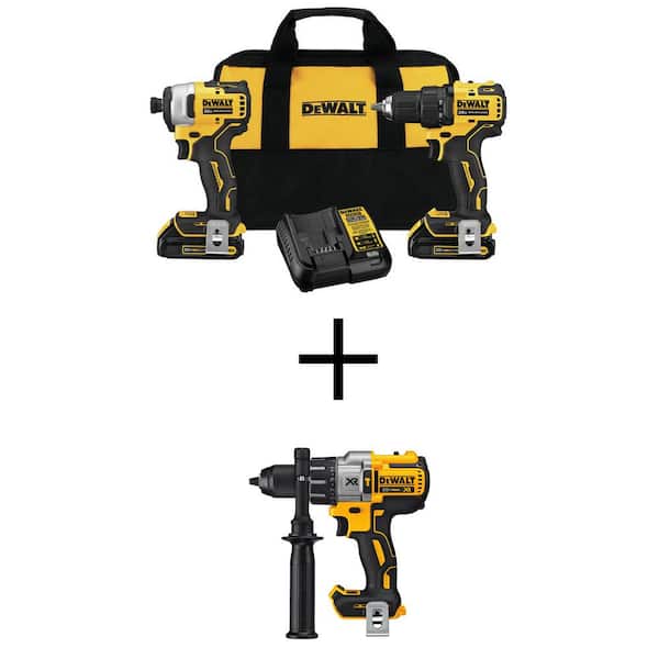 DEWALT ATOMIC 20V MAX Cordless Brushless Compact Drill/Impact 2 Tool Combo  Kit, 20V Hammer Drill, and (2) 1.3Ah Batteries DCK278C2W996 - The Home Depot