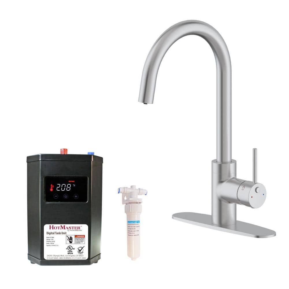 HotMaster 3-in-1 Single-Handle Instant Hot Water Faucet with Carbon Filter and DigiHot Tank in Stainless Steel price history on PriceWatchPro