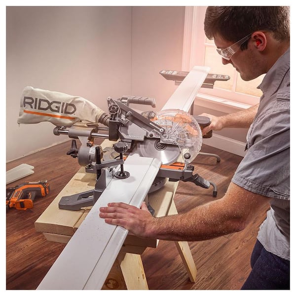 RIDGID 18V Brushless Cordless 7-1/4 in. Dual Bevel Sliding Miter
