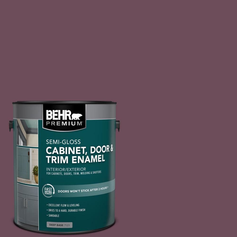 1 gal. #PPU1-20 Spiced Plum Semi-Gloss Enamel Interior/Exterior Cabinet, Door & Trim Paint price history on PriceWatchPro