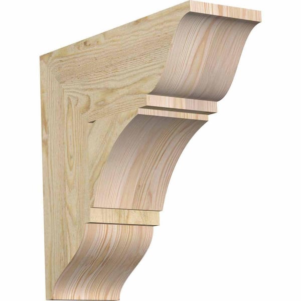 Ekena Millwork 6 in. x 18 in. x 18 in. Douglas Fir Thorton Traditional Rough Sawn Bracket