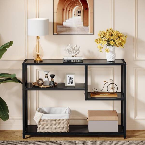 Small black hallway table hotsell