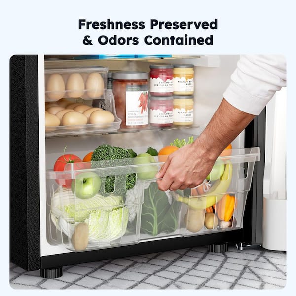 SIMZLIFE 19 in. 3.2 cu. ft. Mini Refrigerator in Black with 7