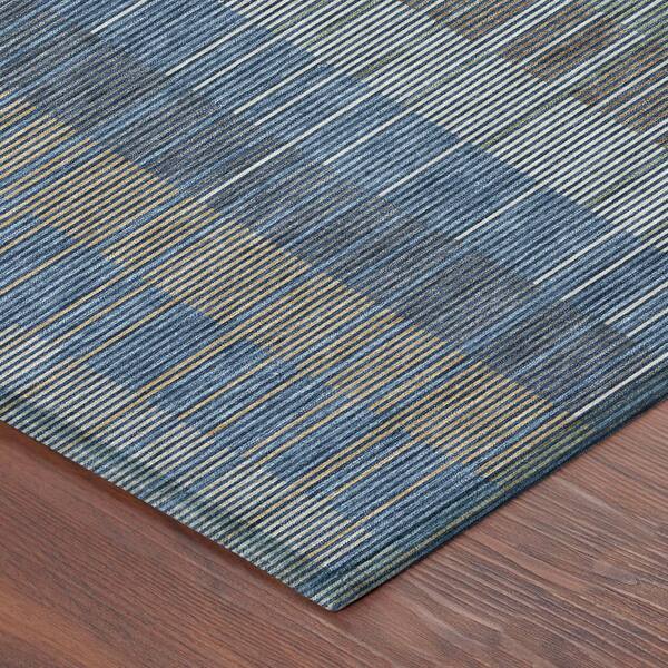 Chantille Machine Washable Indoor/Outdoor Abstract ACN2821 Navy 5 ft. x 7 ft. 6 in. Area Rug