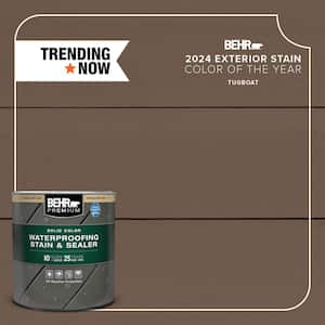 1 qt. #SC-141 Tugboat Solid Color Waterproofing Exterior Wood Stain and Sealer