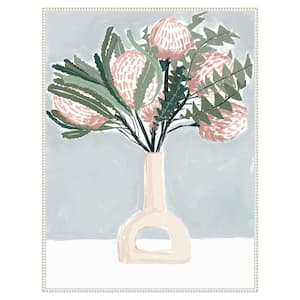 "Renewed Bouquet I" by Urban Road 1-Piece Floater Frame Giclee Home Canvas Art Print 42 in. x 32 in.