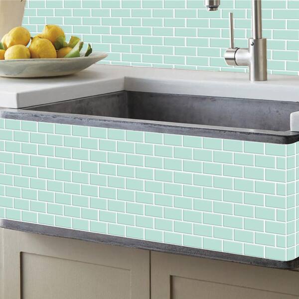 Art3d Spruce-Gray 11.4 in. x 13.5 in. PVC Peel and Stick Tile for Kitchen  Backplash, Bathroom, Fireplace (9.6 sq. ft./Box) A162hd02P10 - The Home  Depot