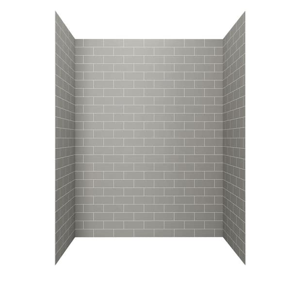 American Standard Passage 32 in. x 60 in. x 72 in. 4-Piece Glue-Up Alcove Shower  Wall in White Su…