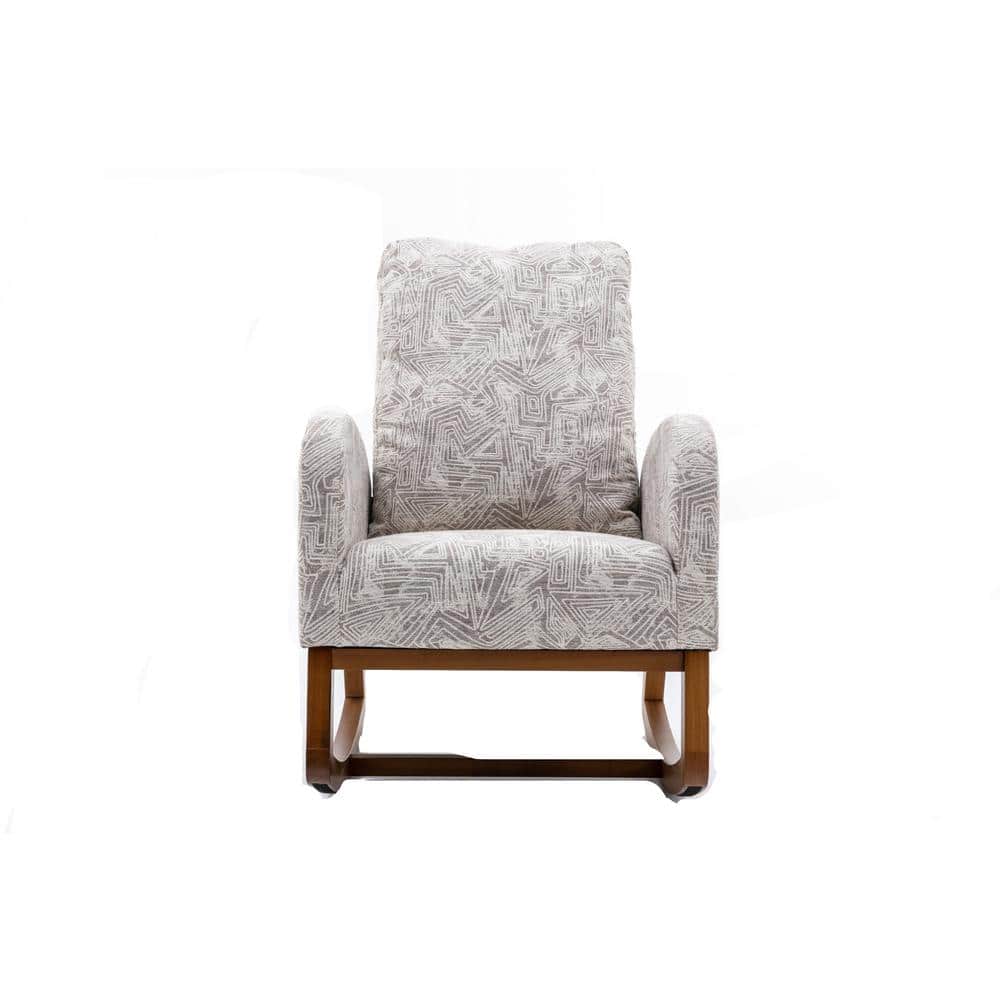 Geometry Gray Living Room Comfortable Rocking Chair Living Room Chair