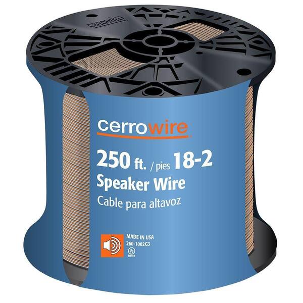 Cerrowire 250 ft. 18/2 Clear Stranded Speaker Wire