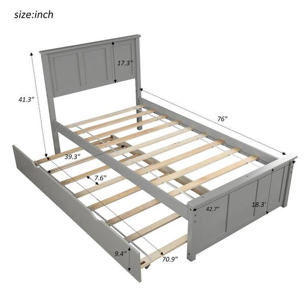 Solid Wood Twin Size Bed Frame, How Do You Put A Twin Bed Frame Together
