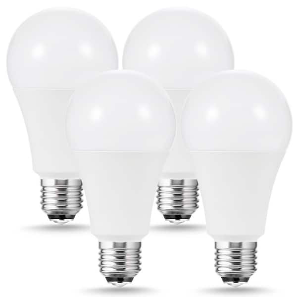 traagheid chirurg Jaar YANSUN 50/100/150-Watt Equivalent A21 3-Way LED Light Bulb in Warm White  3000K (4-Pack) H-XP03502E26D-4 - The Home Depot