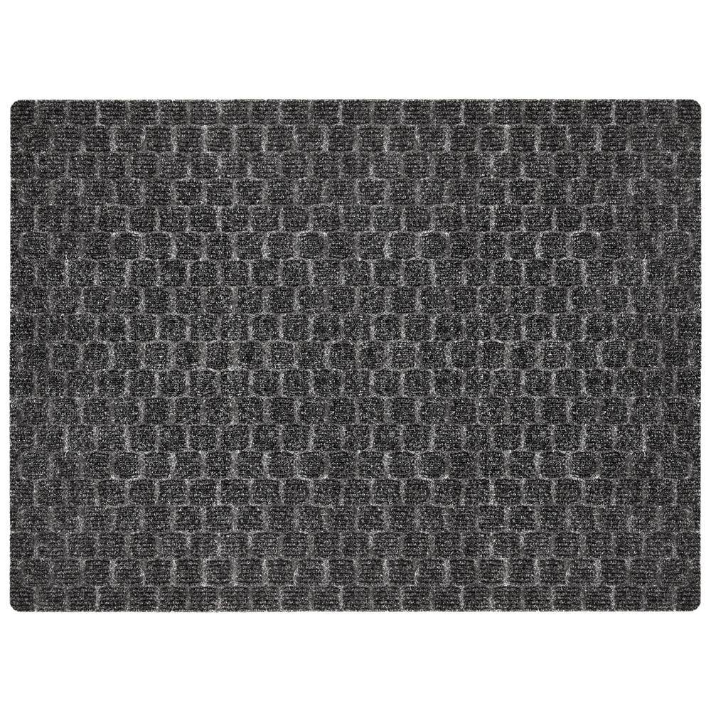 TrafficMaster Premiere Squares Charcoal 3 ft. x 4 ft. Needlepunch