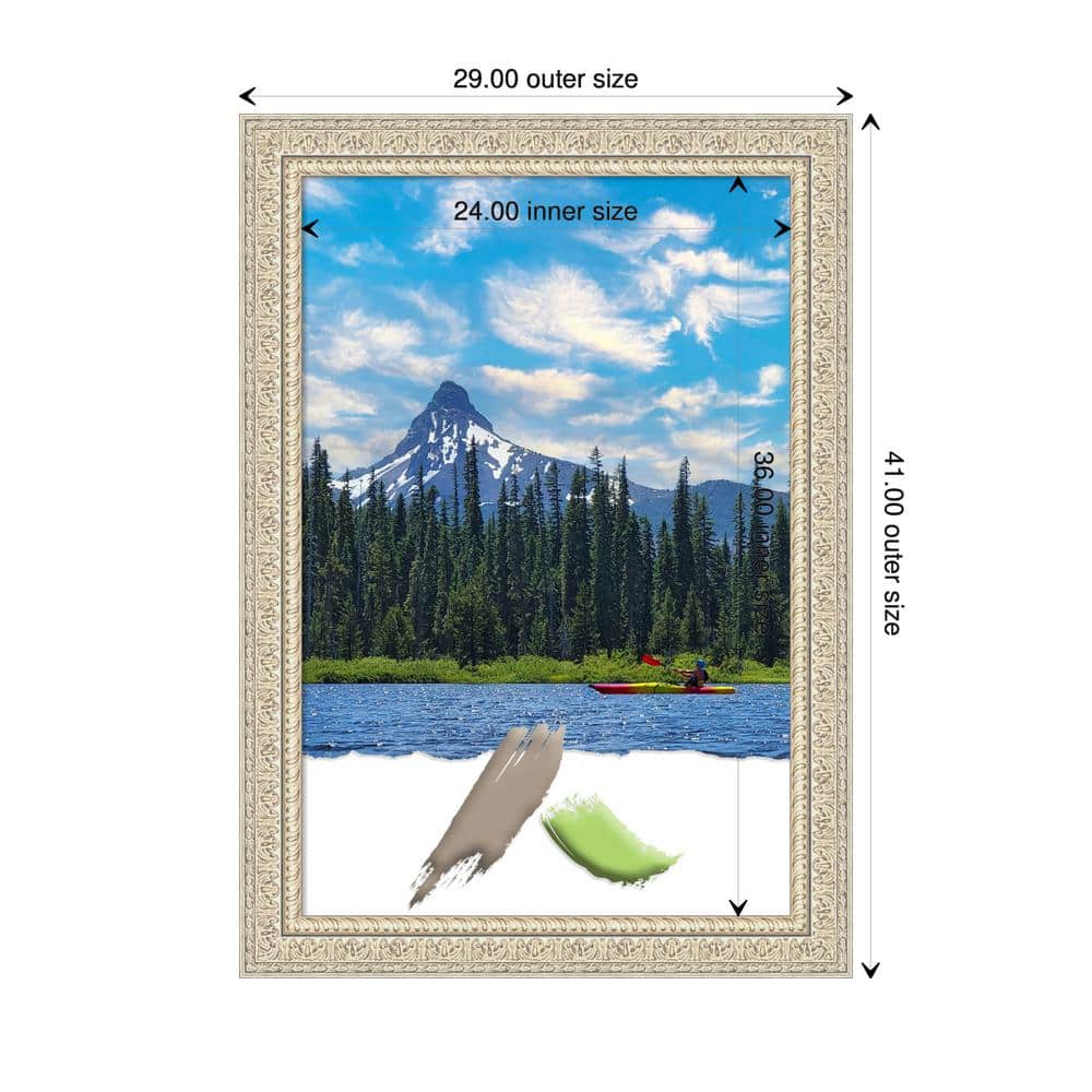 Elegant Cream Ornate Wood Wall Picture Frame