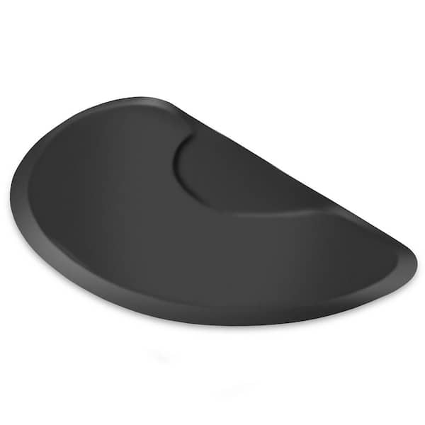 Black 36 in. x 60 in. x 1/2 in. Semi Circle Anti-Fatigue Mat