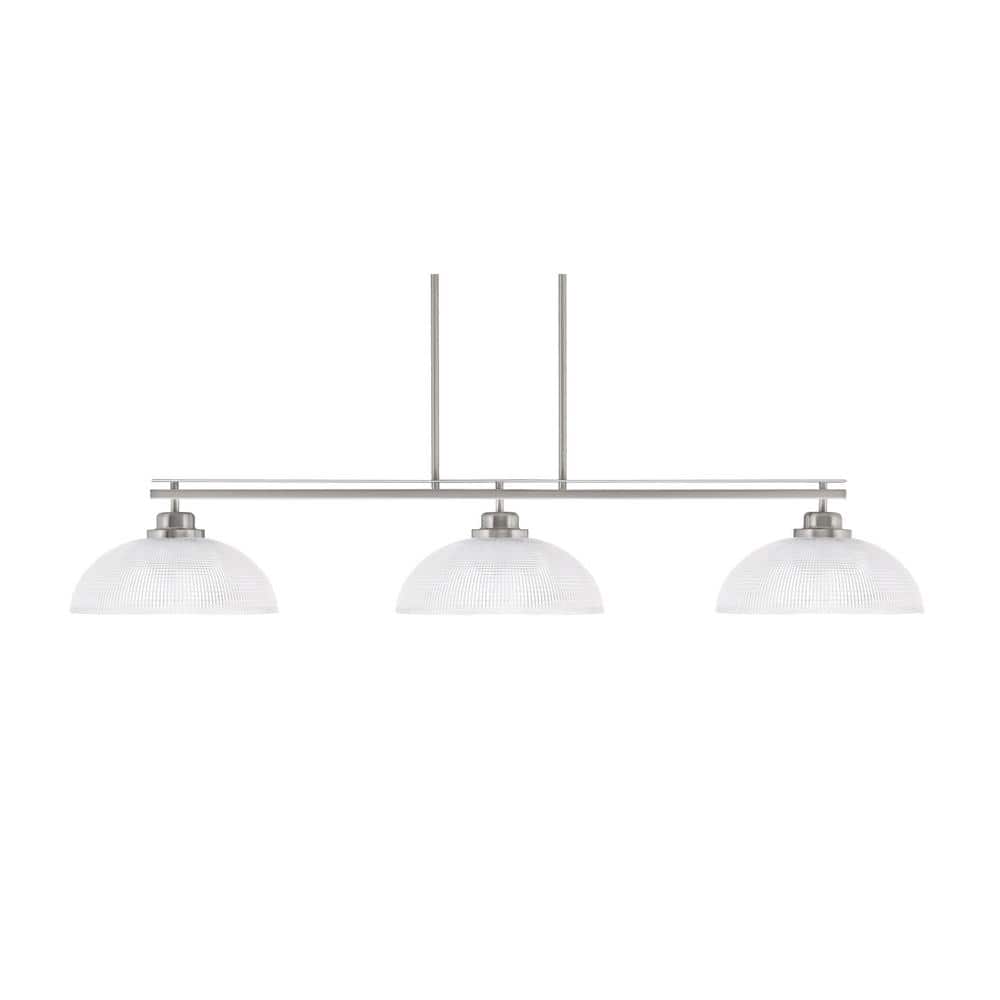Monroe 3-Light Billiard Light, Round Fitter, Brushed Nickel Finish, 13 in. 