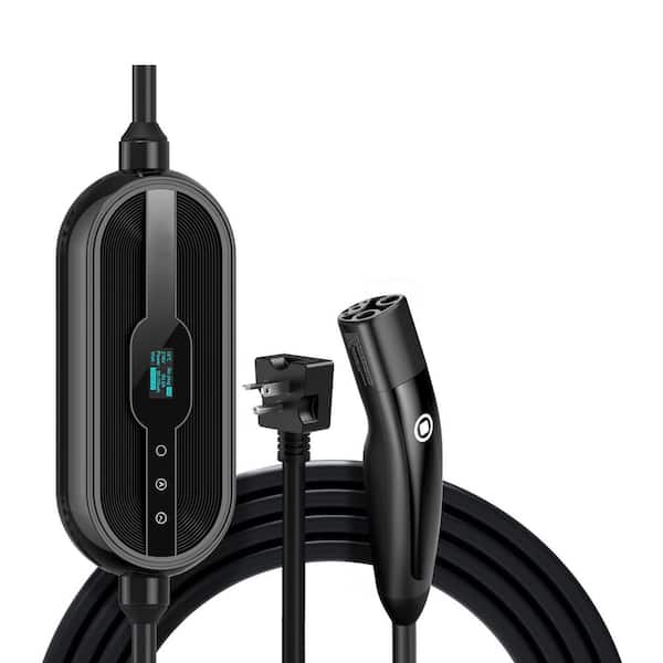 25ft 240-Volt Portable Electric Car EV Charger NACS Connector Level 1/2 Smart WiFi APP ETL Certified for Tesla
