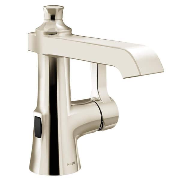 Flara 1 Handle Single Hole Bathroom Sink Faucet with Valve Included and Touchless in Polished Nickel