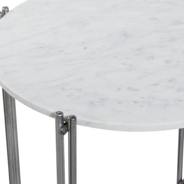white modern accent table