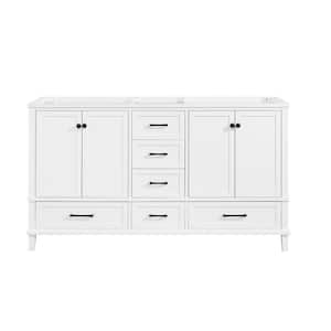 Merryfield 60 in. W x 21.5 in. D x 34 in. H Bath Vanity Cabinet without Top in White
