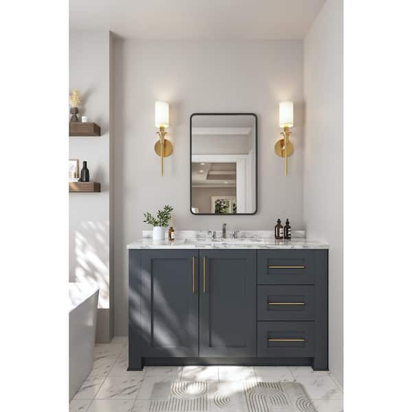 Rectangular 27.55 in. Ceramic Undermount Bathroom Sink in White with Overflow