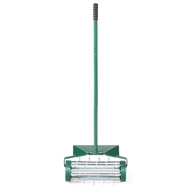 1 1/2 in Tine Rolling Grass Lawn Aerator with Fender