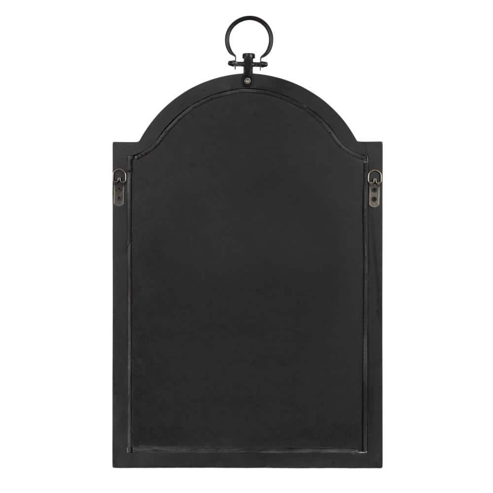 Ohara Arch Black Wood Bathroom Vanity Mirror