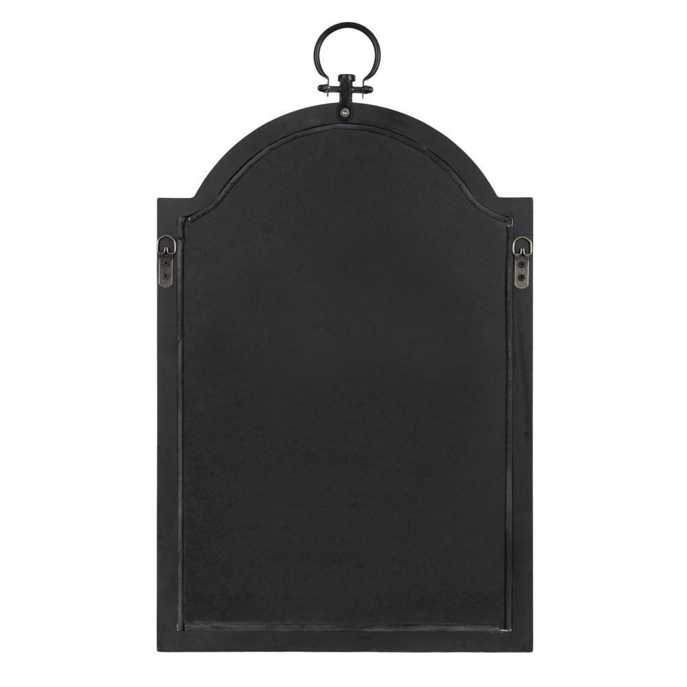 Ohara Arch Black Wood Bathroom Vanity Mirror