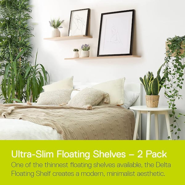 Delta Delta Adjustable 3-Tier Light Oak Premium Decorative Wall Shelf Kit  with Shelves PS3000AO-3 - The Home Depot