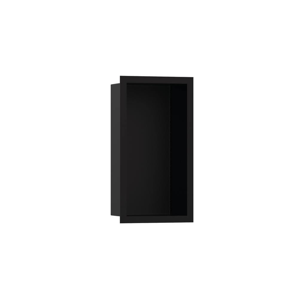 Matte Black Stainless Steel Wall Niche with Design Frame